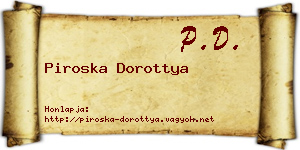 Piroska Dorottya névjegykártya